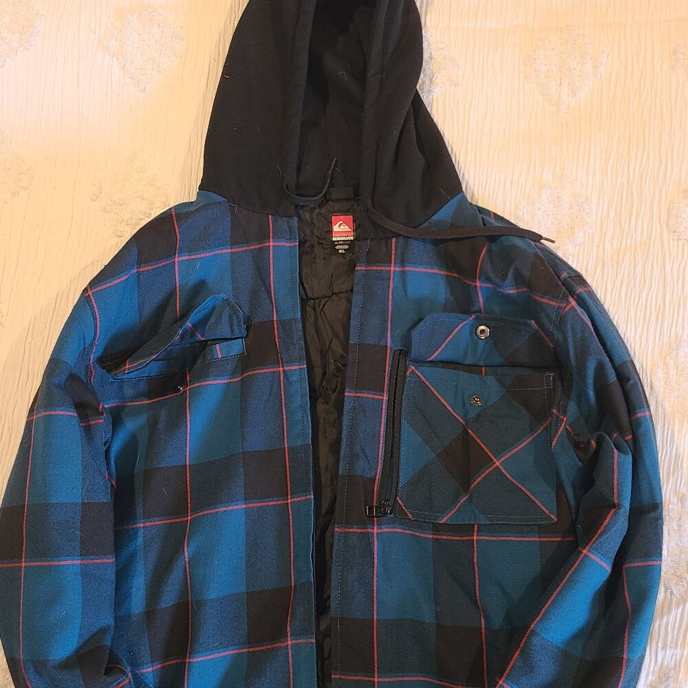 Quiksilver XL Hooded Insulated Flannel